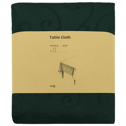 Table Cloth Rectangular Dark Green 110 x 160 cm