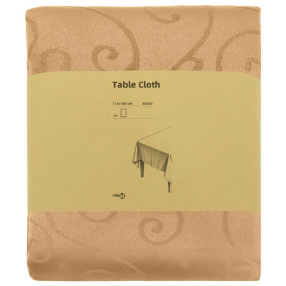 Table Cloth Rectangular Beige 110 x 160 cm