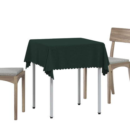Table Cloth Rectangular Dark Green 140 x 140 cm