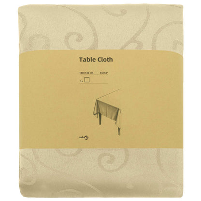 Table Cloth Rectangular Cream White 140 x 140 cm