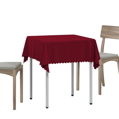 Table Cloth Rectangular Wine Red 140 x 140 cm
