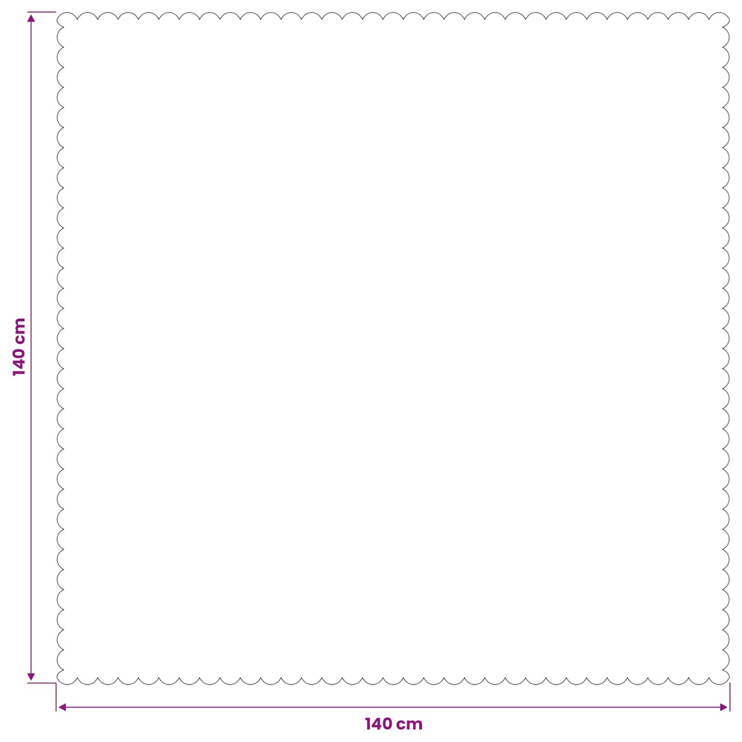 Table Cloth Rectangular Wine Red 140 x 140 cm