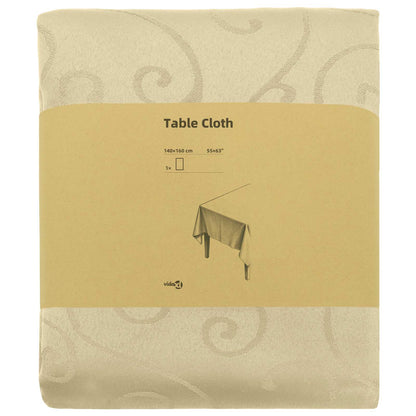Table Cloth Rectangular Cream White 140 x 160 cm