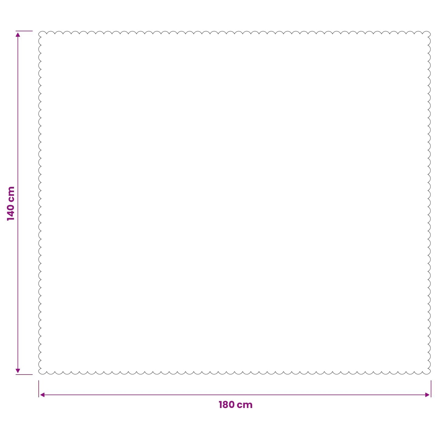 Table Cloth Rectangular Wine Red 140 x 180 cm