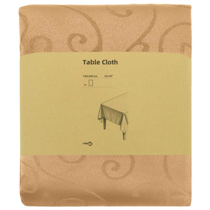 Table Cloth Rectangular Beige 140 x 200 cm