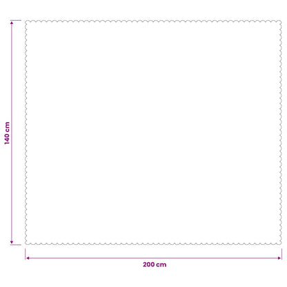 Table Cloth Rectangular Cream White 140 x 200 cm