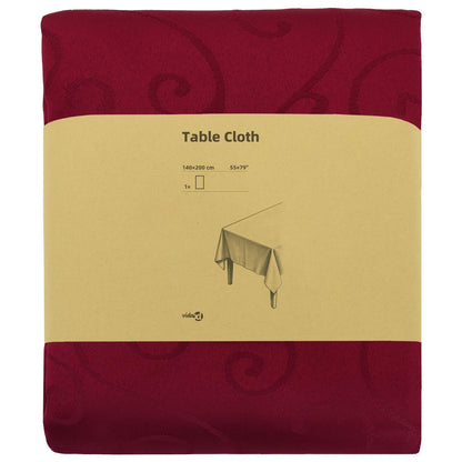 Table Cloth Rectangular Wine Red 140 x 200 cm