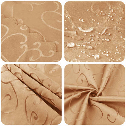 Table Cloth Rectangular Beige 140 x 220 cm