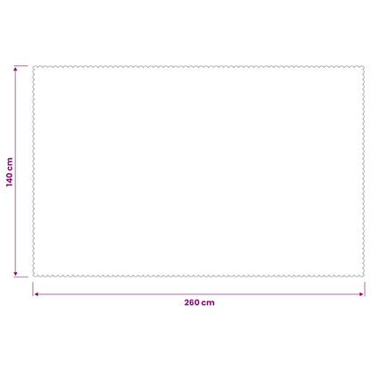 Table Cloth Rectangular Dark Grey 140 x 260 cm