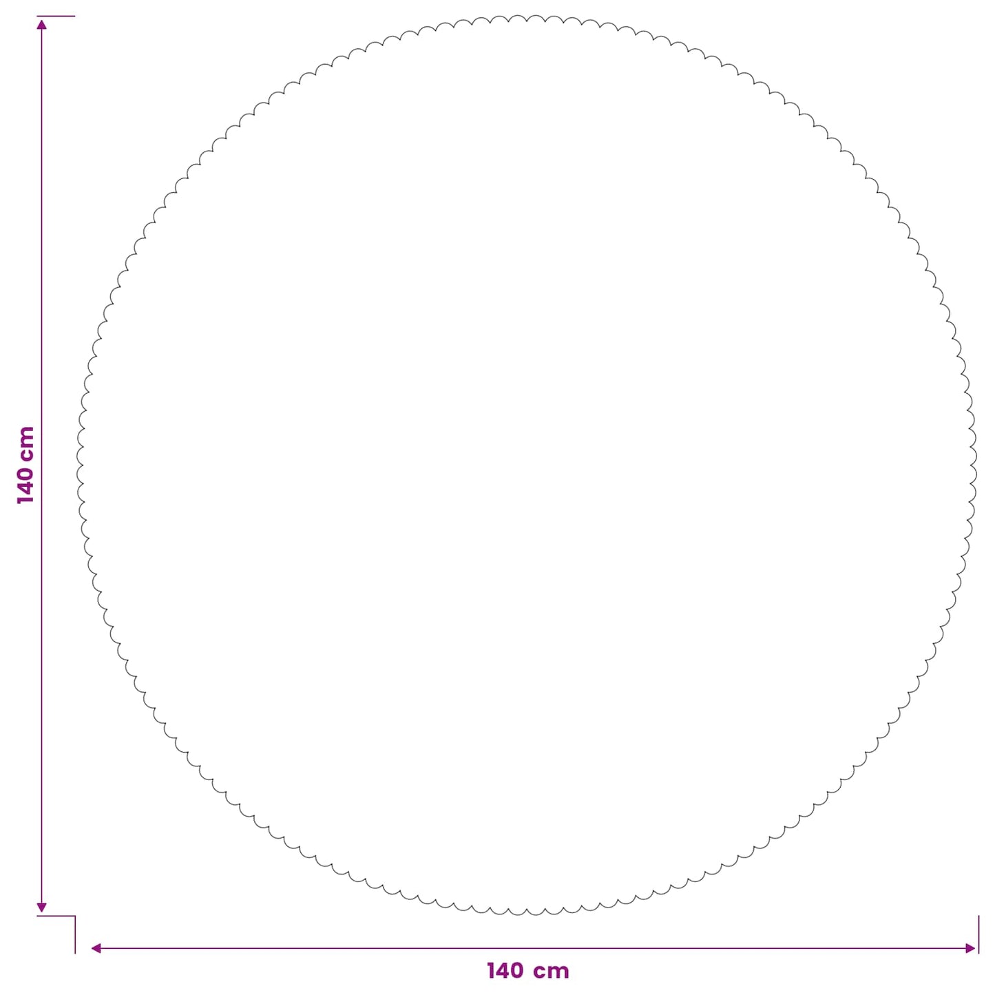 Table Cloth Round Dark Grey Ø 140 cm
