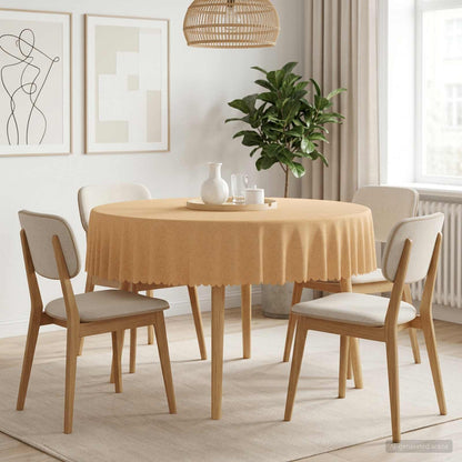 Table Cloth 5 pcs Round Beige Ø 180 cm