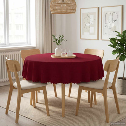 Table Cloth Round Wine Red Ø 160 cm