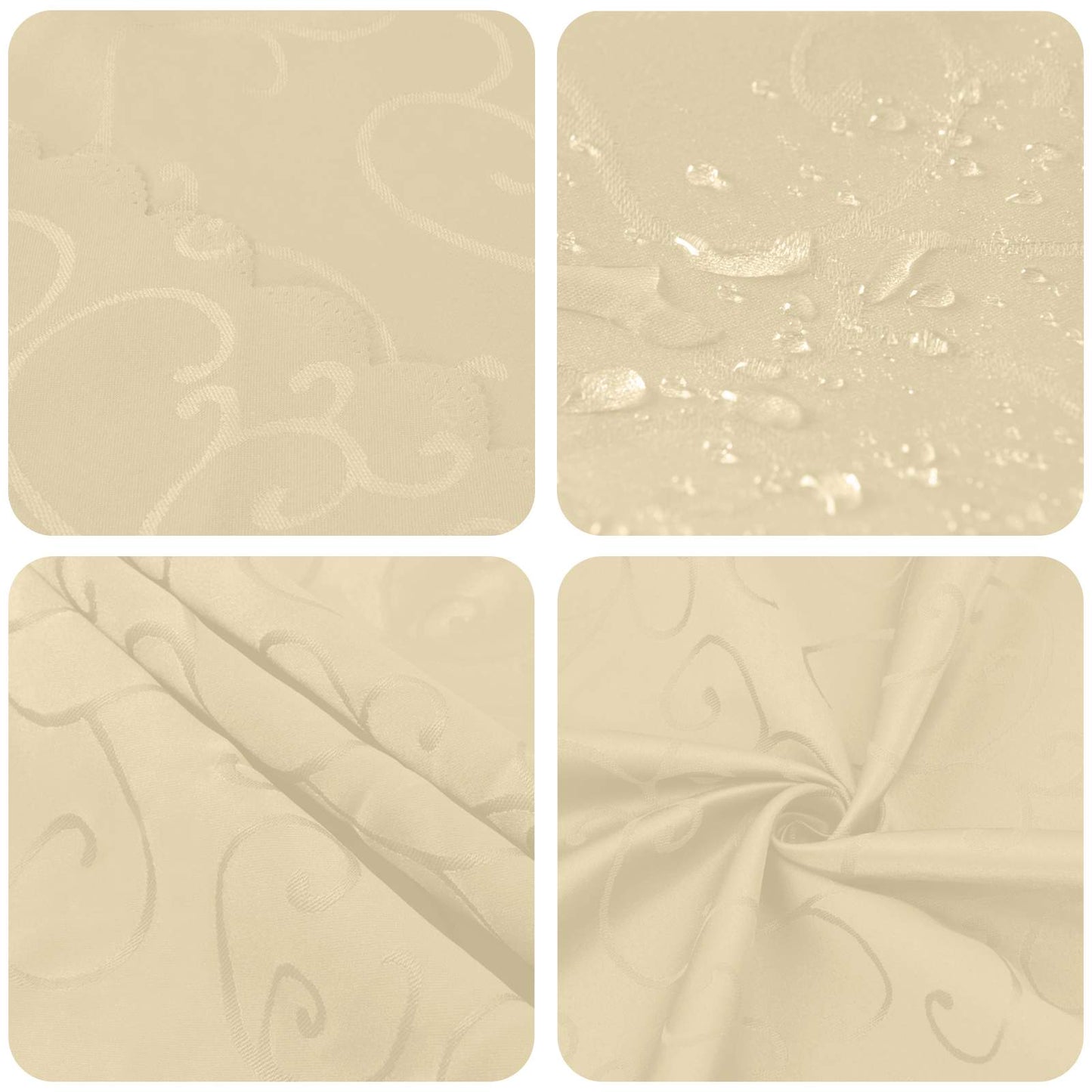 Table Cloth Oval Cream White 130 x 180 cm