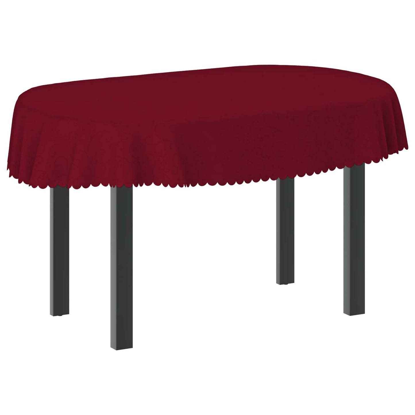 Table Cloth Oval Wine Red 130 x 180 cm