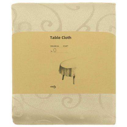 Table Cloth Oval Cream White 130 x 220 cm