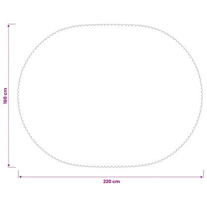 Table Cloth Oval White 160 x 220 cm