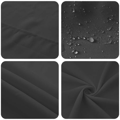 Table Cloth 5 pcs Square Dark Grey 110 x 110 cm Polyester