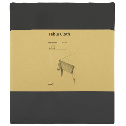 Table Cloth 5 pcs Square Dark Grey 110 x 110 cm Polyester