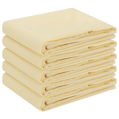 Table Cloth 5 pcs Cream White 110 x 140 cm Polyester