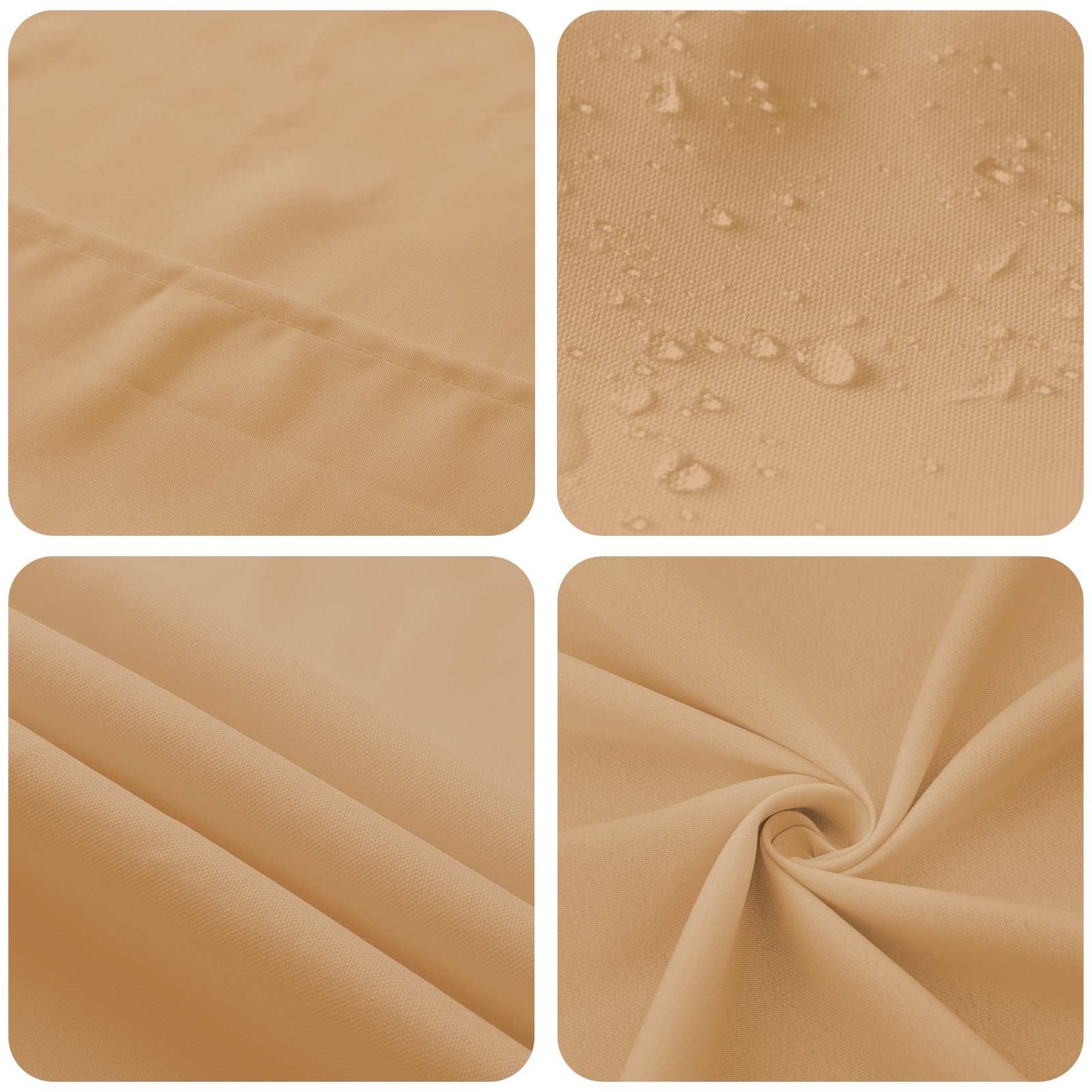 Table Cloth 5 pcs Rectangular Beige 110 x 160 cm Polyester