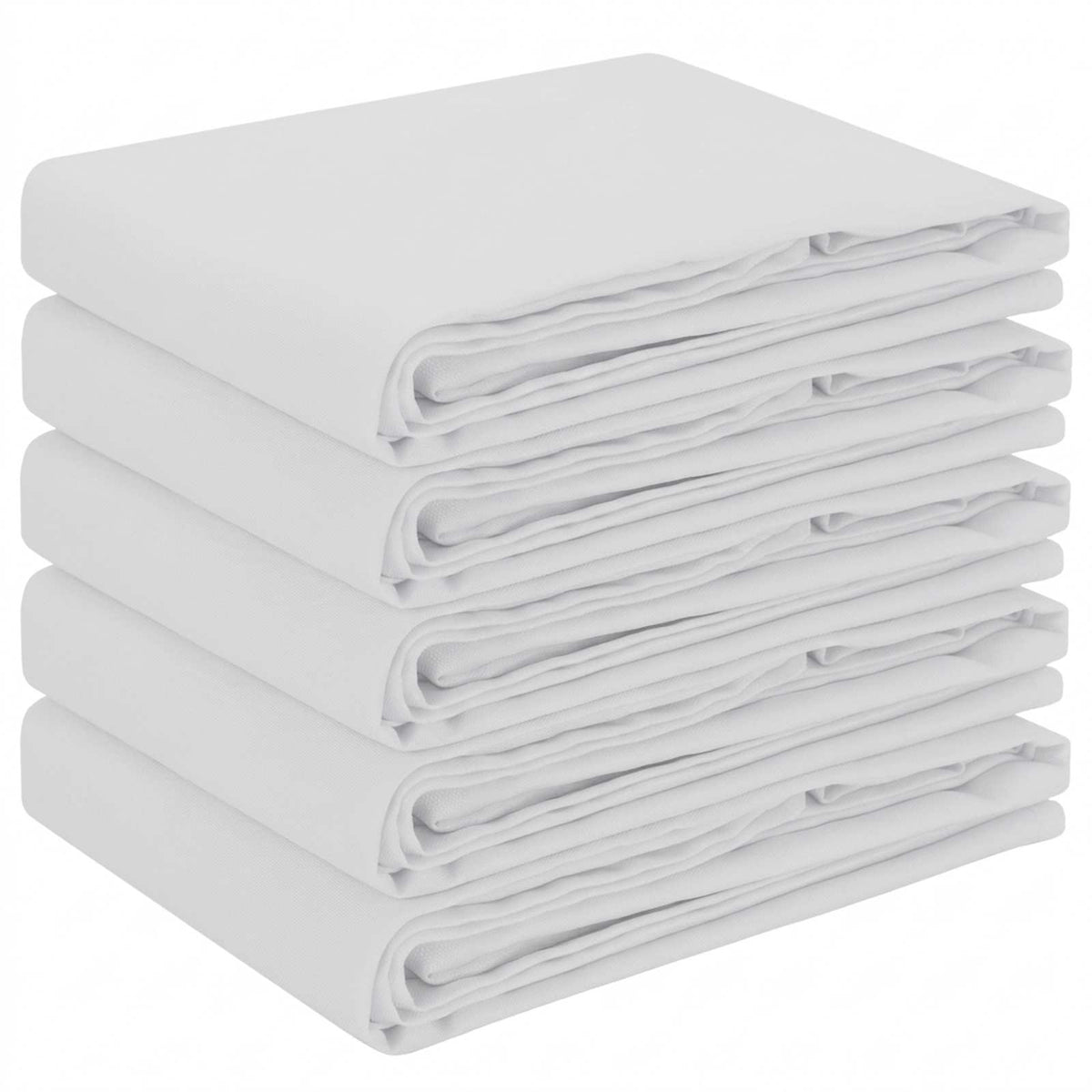 Table Cloth 5 pcs Rectangular White 110 x 160 cm Polyester