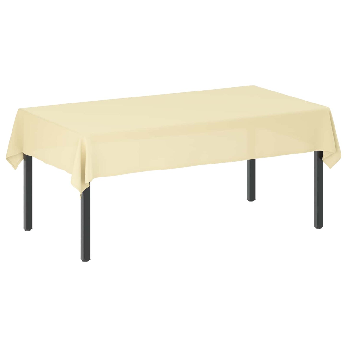 Table Cloth 5 pcs Cream White 110 x 180 cm Polyester
