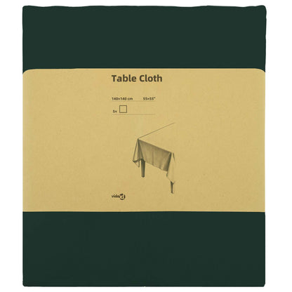 Table Cloth 5 pcs Rectangular Dark Green 140 x 140 cm Polyester