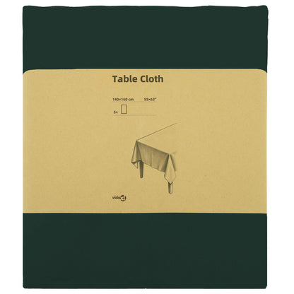Table Cloth 5 pcs Rectangular Dark Green 140 x 160 cm Polyester