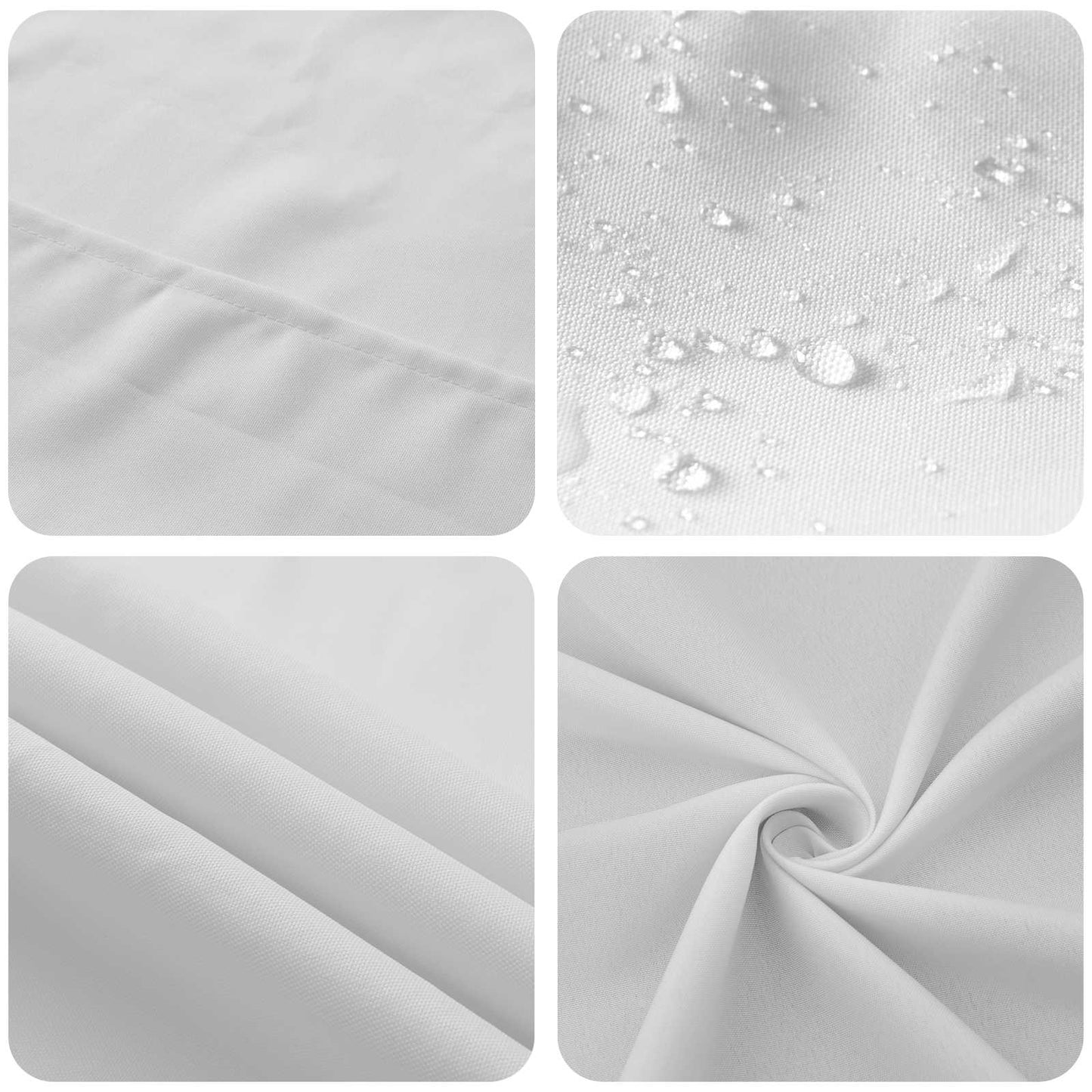 Table Cloth 5 pcs Rectangular White 140 x 160 cm Polyester