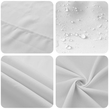 Table Cloth 5 pcs Rectangular White 140 x 160 cm Polyester