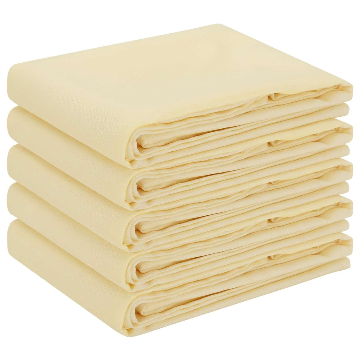 Table Cloth 5 pcs Cream White 140 x 200 cm Polyester