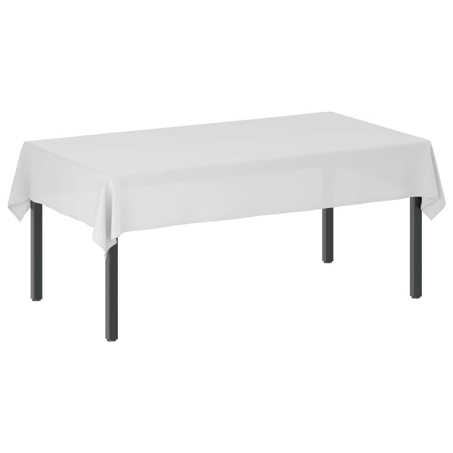 Table Cloth 5 pcs Rectangular White 140 x 200 cm Polyester