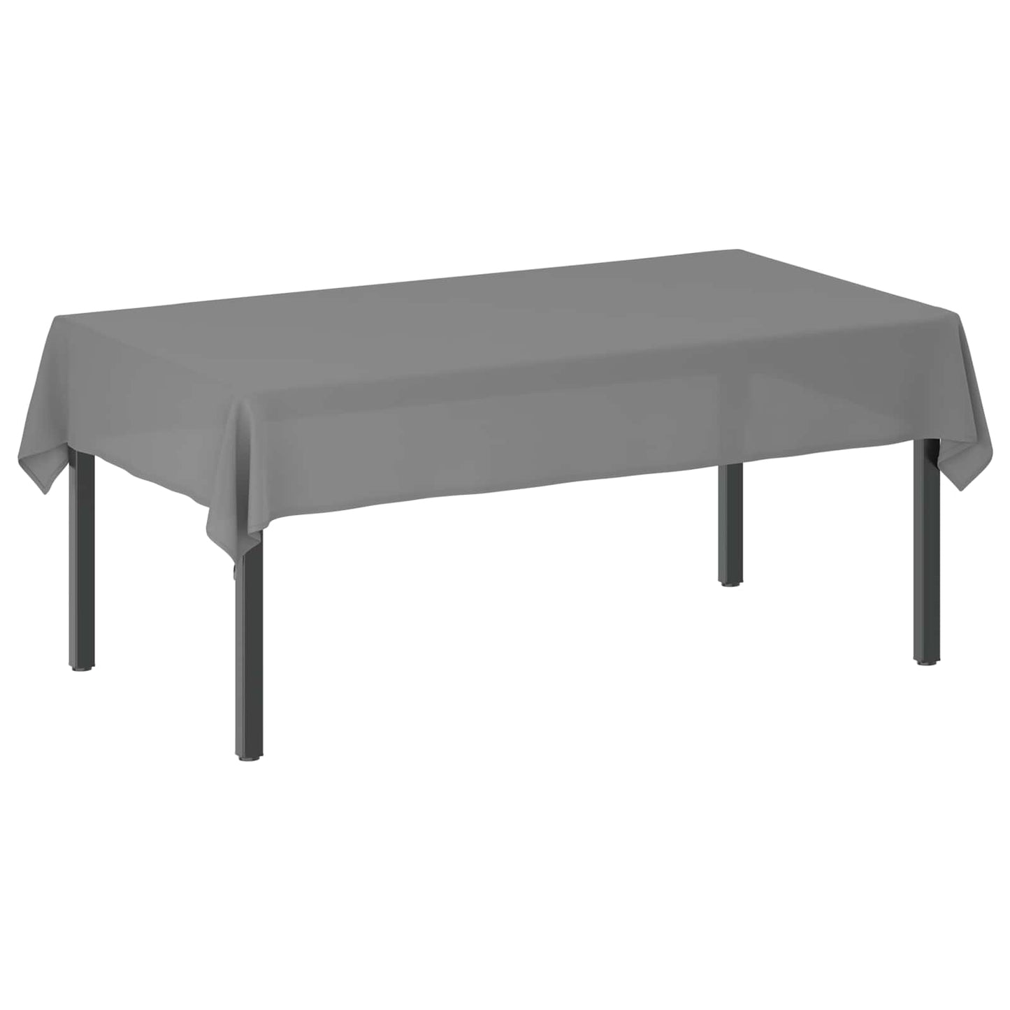 Table Cloth 5 pcs Rectangular Light Grey 140 x 220 cm Polyester
