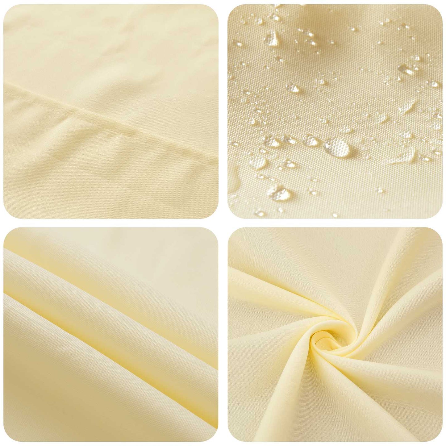 Table Cloth 5 pcs Cream White 140 x 220 cm Polyester