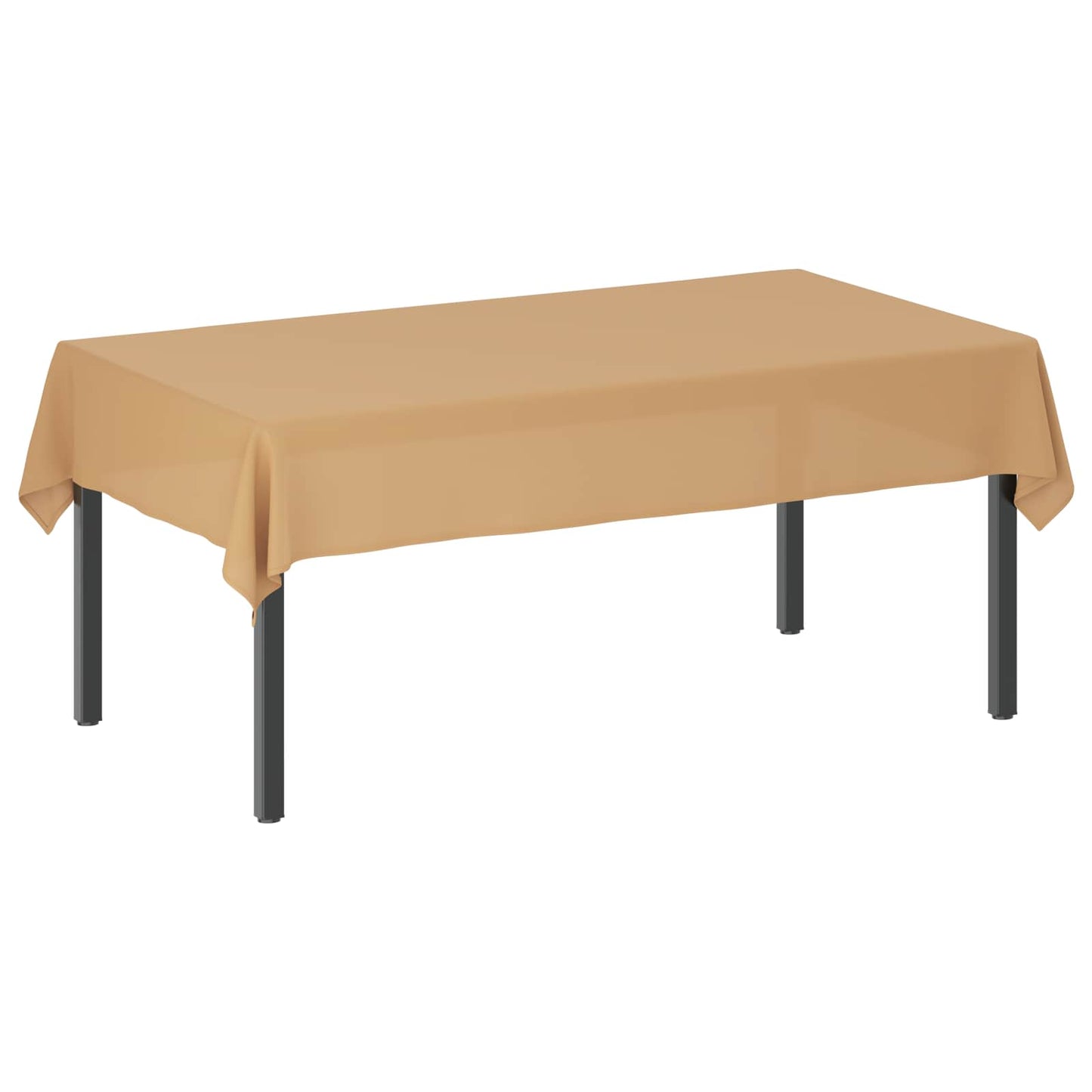 Table Cloth 5 pcs Rectangular Beige 140 x 260 cm Polyester