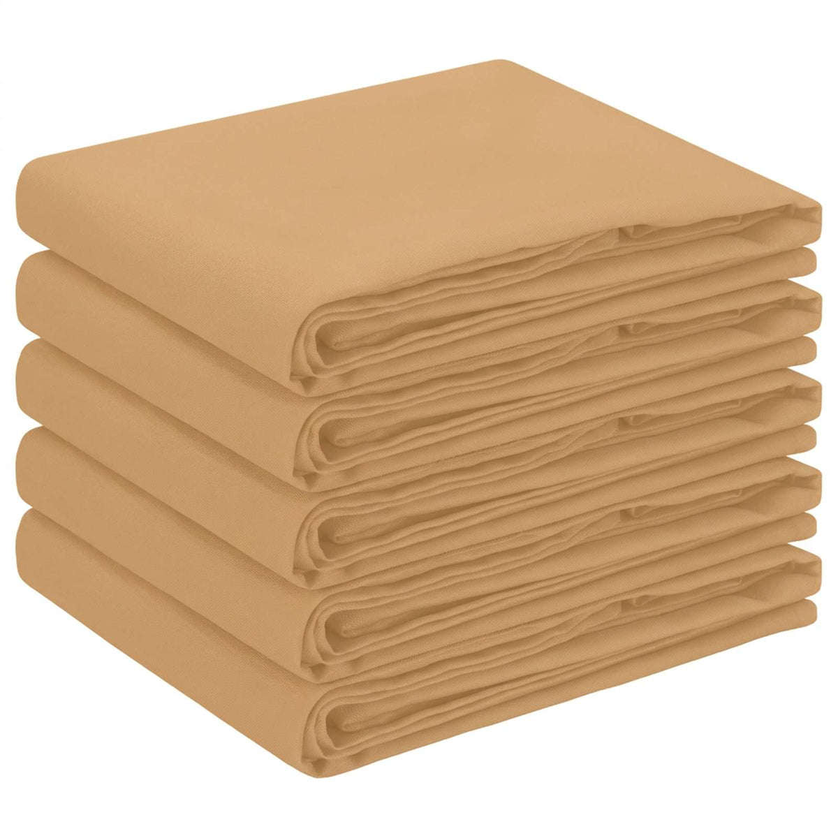 Table Cloth 5 pcs Round Beige Ø 160 cm Polyester
