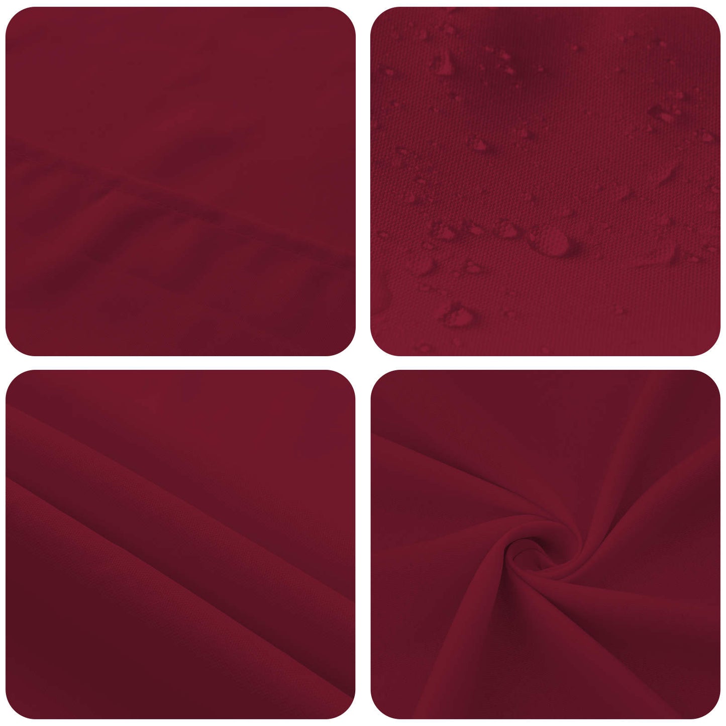 Table Cloth 5 pcs Round Wine Red Ø 180 cm Polyester