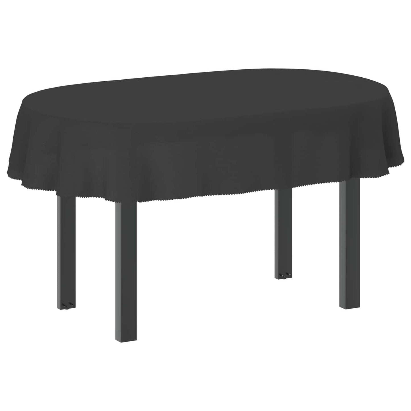 Table Cloth 5 pcs Oval Dark Grey 130 x 180 cm Polyester