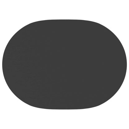Table Cloth 5 pcs Oval Dark Grey 130 x 180 cm Polyester