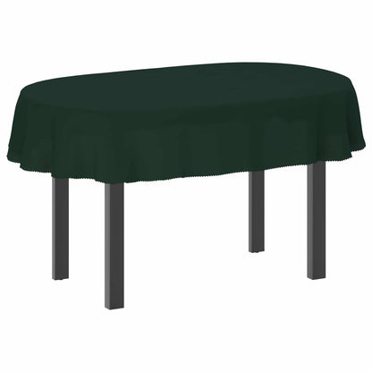 Table Cloth 5 pcs Oval Dark Green 130 x 180 cm Polyester