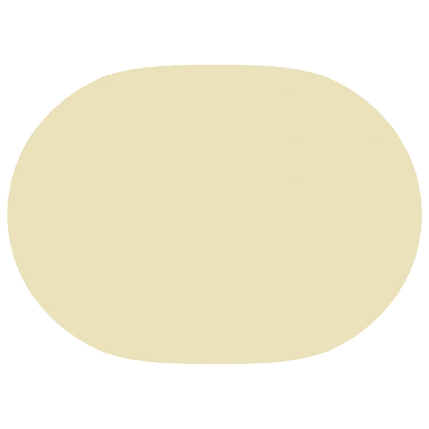 Table Cloth 5 pcs Oval Cream White 130 x 180 cm Polyester