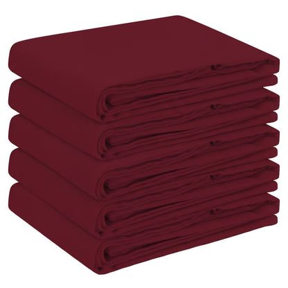 Table Cloth 5 pcs Oval Wine Red 130 x 180 cm Polyester