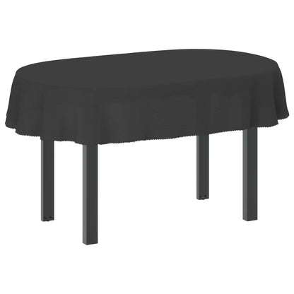 Table Cloth 5 pcs Oval Dark Grey 130 x 220 cm Polyester