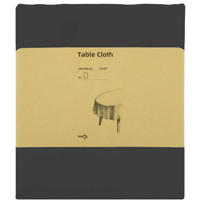 Table Cloth 5 pcs Oval Dark Grey 130 x 220 cm Polyester