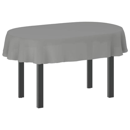 Table Cloth 5 pcs Oval Light Grey 130 x 220 cm Polyester