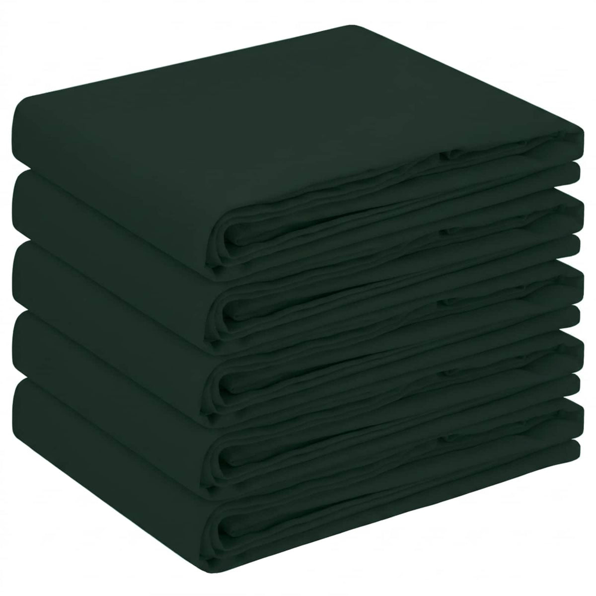 Table Cloth 5 pcs Oval Dark Green 130 x 220 cm Polyester