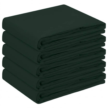 Table Cloth 5 pcs Oval Dark Green 130 x 220 cm Polyester