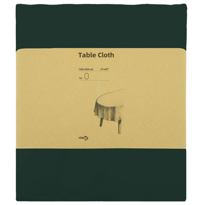 Table Cloth 5 pcs Oval Dark Green 130 x 220 cm Polyester