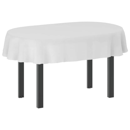 Table Cloth 5 pcs Oval White 130 x 220 cm Polyester