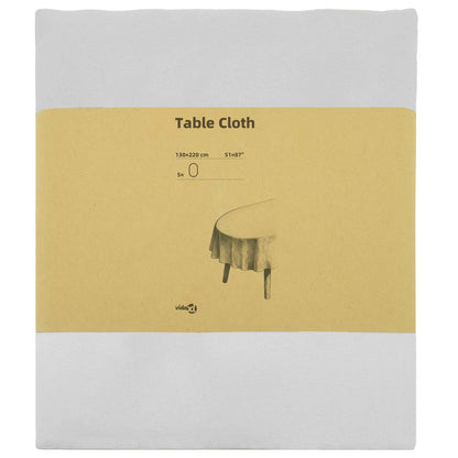 Table Cloth 5 pcs Oval White 130 x 220 cm Polyester